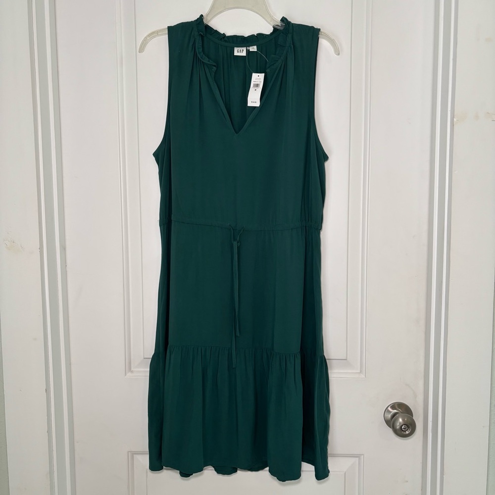 NWT GAP Green Sleeveless Midi Dress